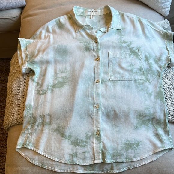 🎉HOST PICK 🎉Cloth & Stone for Anthropologie Tie-Dye Breezy Blouse - Picture 8 of 10